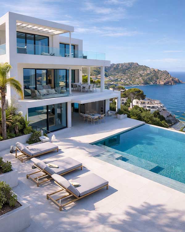 pintura villas de lujo en mallorca